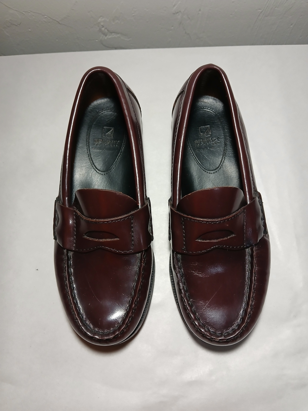 Sperry Kids Burgundy Leather Penny Loafers Sz. 13M